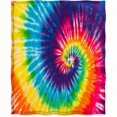 thumbnail image 2 of Jekeno Cozy Rainbow Tie-Dye Throw Blanket - Soft Plush Boho Design for Bed or Couch, 50"x60", Vibrant Spiral Printed Colors, Warm & Stylish Home Decor, Blanket for Bed, 2 of 6