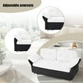 thumbnail image 6 of 3-in-1 Convertible Sleeper Sofa Bed,Convertible Pull Out Sofa Bed with Side Storage,Multi-Functional chenille Loveseat Sofa for Living Room,Bedroom,Apartment,White, 6 of 7