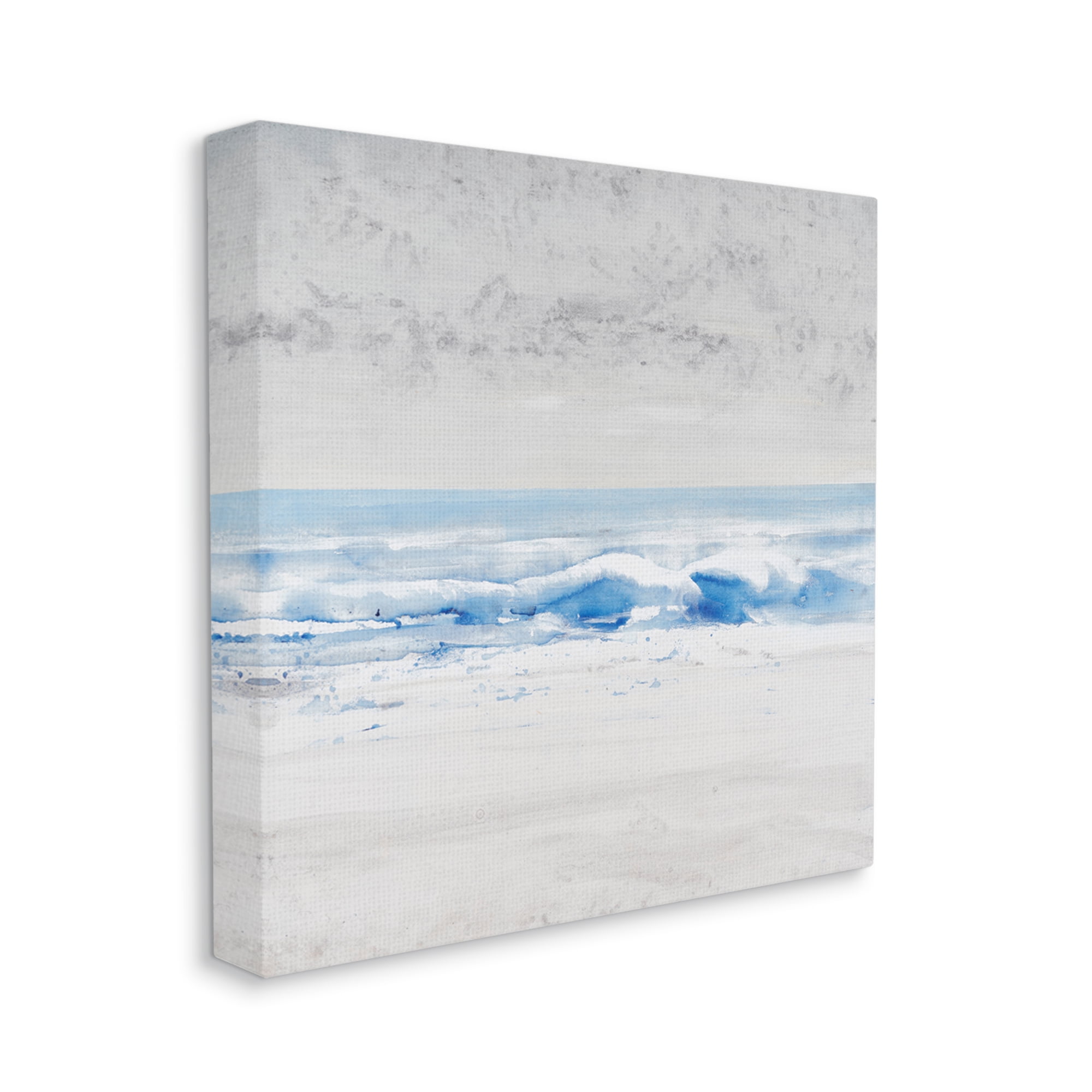 Stupell Industries Abstract Ocean Shoreline Waves Nautical Beach Design Painting Gallery Wrapped Canvas Print Wall Art, Design by Tim OToole