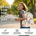 thumbnail image 6 of DISNIMO Dinosaur Print 17 Inch Kids School Backpack, Sturdy Lightweight Bookbag with Adjustable Padded Straps for Boys Girls, Ideal for Daily School Travel Use, 6 of 7