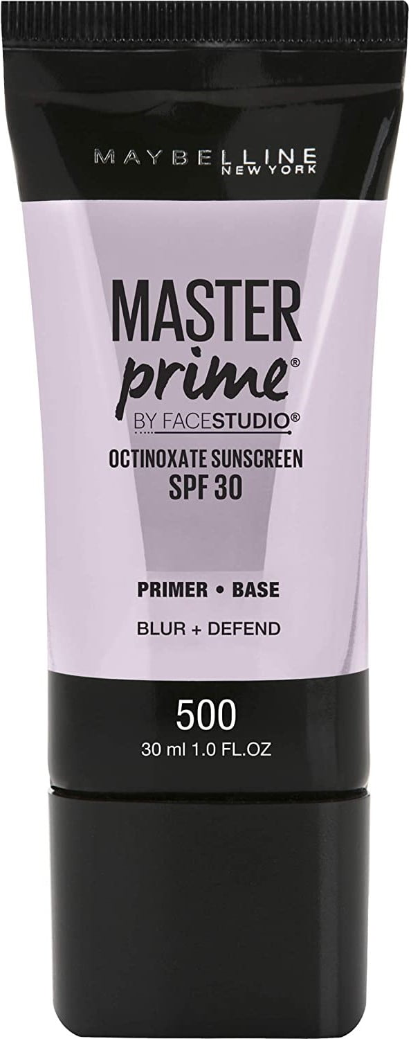 Maybelline Facestudio Master Prime Primer Makeup, Blur+ Defend, 1  oz (Pack of 2)