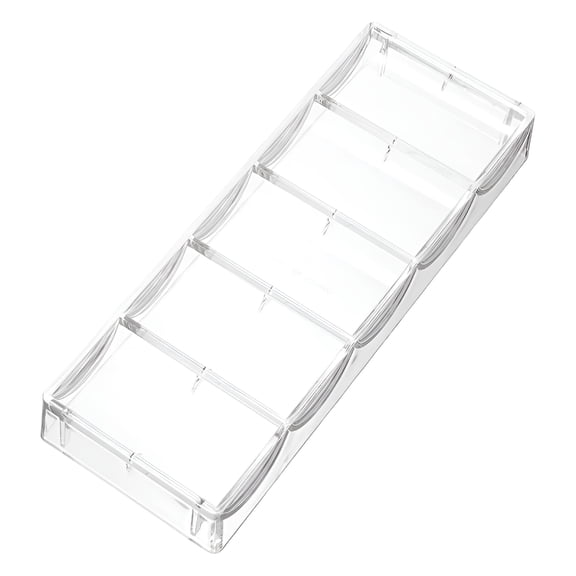 LAMIRO Transparent Chip Rack Storage Box Tray Plastic Tray Poker Chip Holder
