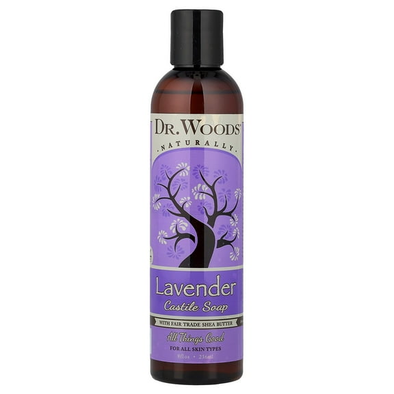 Dr. Woods Lavender Castile Soap with Fair Trade Shea Butter, 8 fl oz (236 ml)