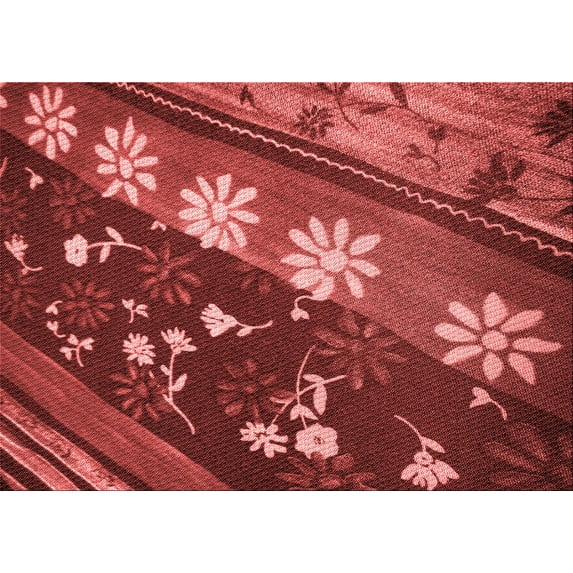 Ahgly Company Machine Washable Indoor Rectangle Transitional Cranberry Red Area Rugs, 6' x 9'