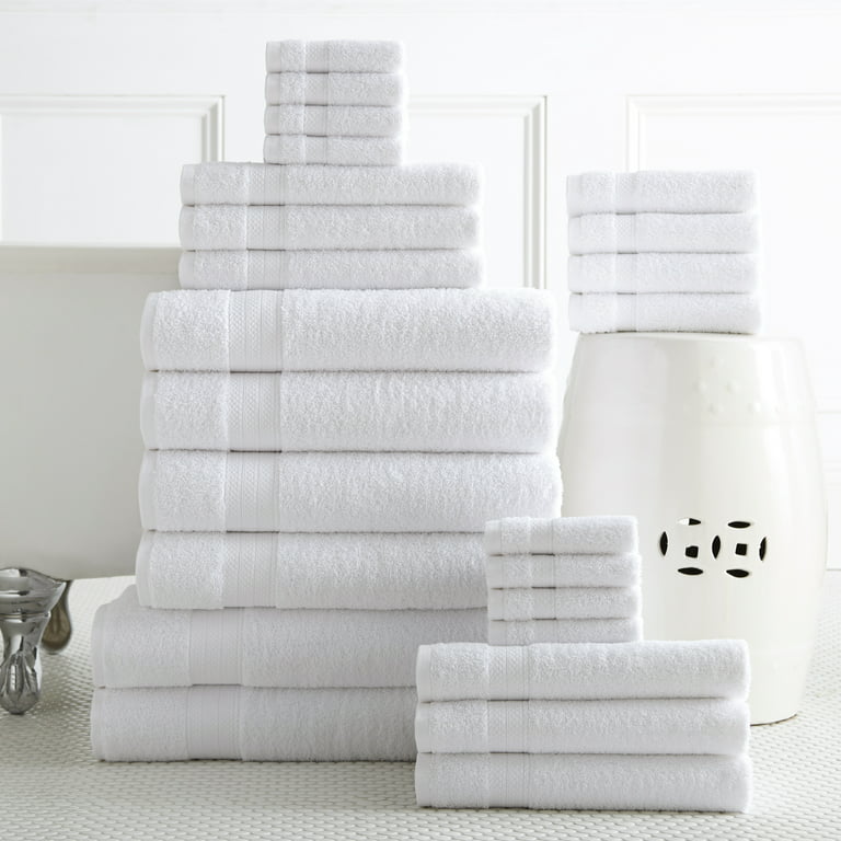 24PC Bath Towel Set (2 Sheets 4 Bath 6 Hand 4 Fingertip 8 Wash