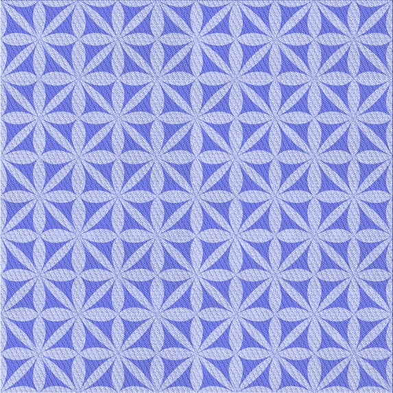 Ahgly Company Indoor Square Patterned Light Slate Blue Area Rugs, 7' Square