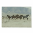 thumbnail image 1 of Landscape Cutting Board, Wild Mustang Horses Herd Running in a Valley Utah Outdoor Scenery Photography, Decorative Tempered Glass Cutting and Serving Board, in 3 Sizes, by Ambesonne, 1 of 2