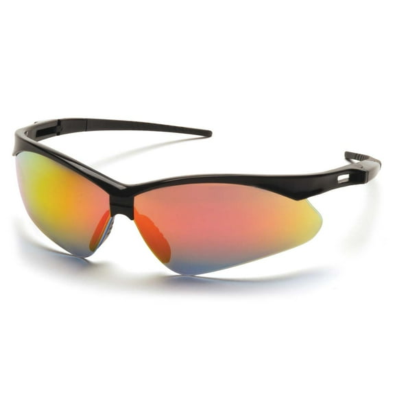 Black Frame/Ice Orange Mirror Lens with Black Cord