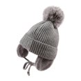 thumbnail image 1 of Chapeau d'Automne et d'Hiver Plus Velours pour Enfants Bonnet Tricoté avec Protection Auditive Chaude, 1 of 5
