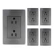 thumbnail image 1 of 5 PZS Placa Acero Inox Contacto Duplex 1.5 Modulos Wanergy, 1 of 7