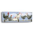 thumbnail image 2 of Epic Art 'Black & White Hens 2' by Janet Pidoux, Acrylic Glass Wall Art, 36"x12", 2 of 8