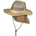 thumbnail image 2 of Tropic Hats Summer Wide Brim Mesh Safari/Outback W/Neck Flap & Snap Up Sides - Khaki XXXL, 2 of 4