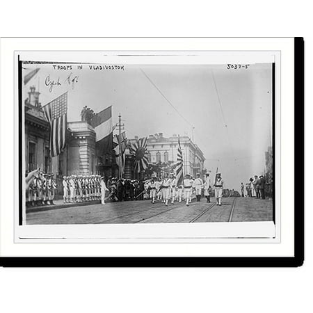 Historic Print, Troops in Vladivostock, 16" x 20"