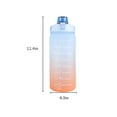 thumbnail image 2 of 67.64oz Gradient Color Large-Capacity Mug Outdoor Sports Portable Travel Frosted Water Bottle Bouncing Straw Cup with Time Marker, 2 of 6