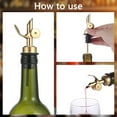 thumbnail image 5 of ABCISI 3pcs Self Closing Liquor Bottle Pourers, Gold, Auto Flip Wine Bottle Stoppers with Rubber Dust Cap & Cleaning Brush, Weighted Olive Oil Vinegar Dispenser Spout, Fit about 3/4'' Bottle Mouth, 5 of 14