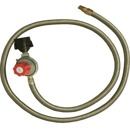 King Kooker #30502-HP Regulator and SS Hose-Female Flare End