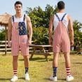 thumbnail image 5 of Forfamy American Flag Overalls Shorts for Men Women 4th of July Patriotic Bib Denim Jumpsuit Adjustable Strap Unisex, 5 of 6