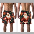 thumbnail image 3 of luoweisi Men's Beach Shorts Quick Dry Swim Trunks with Mesh Lining Santa Claus L, 3 of 5