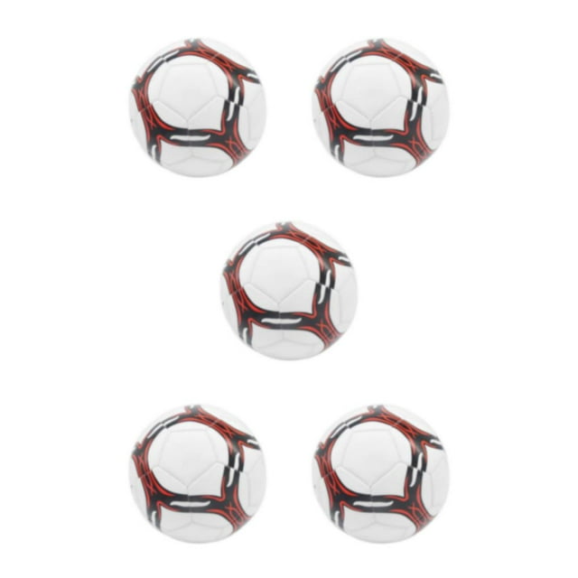Thinsony Ballon de Soccer Officiel Portable - Grand Gamme d'Applications pour Jeux Ballon PVC Largement Utilisé Officiel le Plus Récent Soccer Épais Blanc type 4 5Ensemble