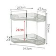 thumbnail image 5 of DERCLIVE 2 Tier Bathroom Corner Countertop Organizer Makeup Organizer Space Saving Storage Vanity Trays, 5 of 7