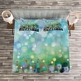 thumbnail image 3 of Ambesonne Floral Quilted Coverlet 3 Pcs, Flying Dandelions Art, Queen Size, Multicolor, 3 of 3