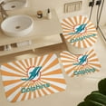 thumbnail image 6 of Miami 4pcs Shower Curtain Set Football Bathroom Rusg with Shower Curtain,Toilet Lid Cover U-Shaped Mat and Non-Slip Rugs for Fans Birthday Gift, 6 of 6