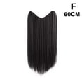 thumbnail image 1 of Wig Big Wave Hair Extension Straight Long Clip In Hair Extensions Black Brown High Tempreture Synthe, 1 of 8