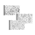 thumbnail image 1 of veasfak 3 Pieces Continuous Kids Coloring Paper Roll Colorable Sticky Rich Patterns Dinosaur numbers Astronaut, 1 of 9