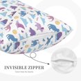 thumbnail image 3 of Pofeuu Dinosaur Print Polyester Microfiber Plush Pillowcases, Super Soft and Cozy Pillow Case Covers with Envelop Closure（Pillow core not included）-16"x24", 3 of 6