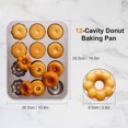thumbnail image 4 of Molde para donas Moldes para pasteles de acero al carbono con 12 cavidades Moldes antiadherentes para donas, 4 of 7