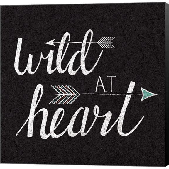 Wild at Heart Black by Laura Marshall, Canvas Wall Art
