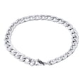 thumbnail image 1 of Men Chunky Chain Bracelets Retro Men Jewelry Titanium Steel (Silver), 1 of 8