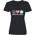 thumbnail image 3 of Inktastic Rescue Dogs Peace Love Rescue Pet Gift Women's V-Neck T-Shirt, 3 of 5