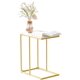 thumbnail image 1 of Wisfor Round Marble Side Table: 2 Tier Small Sintered Stone Tabletop Bedside Table with Black Metal Frame Modern Sofa End Table for Home Corner Living Room Bedroom, 1 of 7