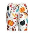 thumbnail image 3 of Yiaed Autumn Pumpkins Fall Leaves for Men's Soft Sleep Pajama Short Lounging Pajama Shorts-Medium, 3 of 8