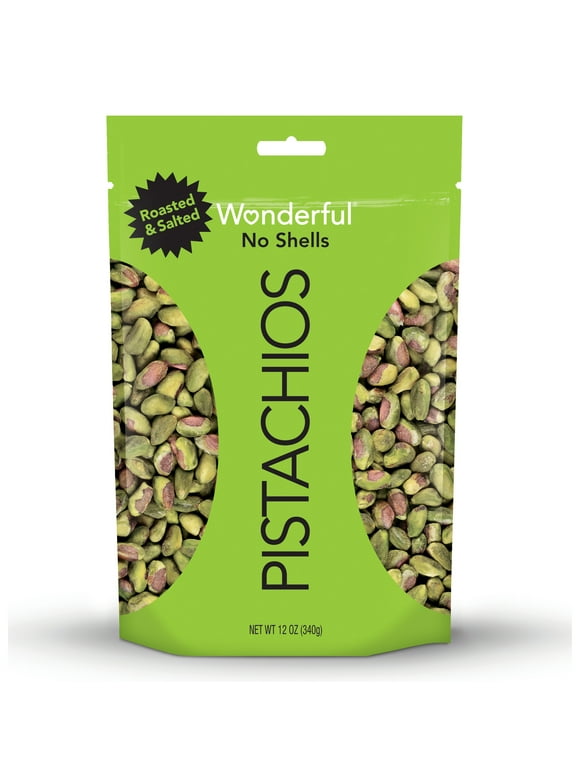 Wonderful Pistachios No Shell Roasted & Salted, 12 Oz Resealable Pouch
