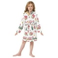 thumbnail image 6 of FORMRS Niños Bathrobe Unisex Hooded Robe Soft Plush Pajamas Sleepwear, Size 4-6T, Christmas Penguin, 6 of 7