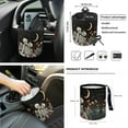 thumbnail image 4 of Yuyamidu 12 Piece Skull Car Seat Covers Full Set for Front Seat Mushroom Steering Wheel Cover Seat Belt Pads Armrest Cover Trash Bin Car Vent Organizer Rearview Mirror Cover Coasters Keychain, 4 of 7