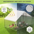 thumbnail image 5 of EastVita Large Metal Chicken Coop with Waterproof Cover 6FT Walk-in Chicken Runs for Yard Poultry Cage for Backyard Farm Garden, 5 of 7