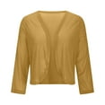 thumbnail image 3 of fatyb Women's Sparkly Cardigan Open Front Mesh Cardigan Thin Long Sleeve Party Clubwear Cropped Jacket, 3 of 7