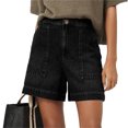 thumbnail image 4 of Summer Women High Waisted Casual Denim Shorts Denim Shorts Wide Leg Shorts with Pockets, 4 of 7