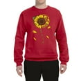 thumbnail image 2 of You Are My Sunshine Skull And Sunflower Inspirational/Christian Unisex Crewneck Graphic Sweatshirt, Red, 4XL, 2 of 3