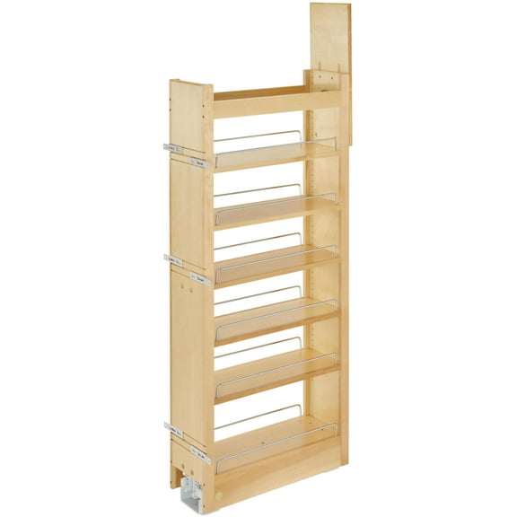 Rev-A-Shelf 448-TPF43-5-1 Wood Classics 5"Wx 43" Tall Cabinet Pull Out Pantry Organizer -