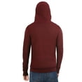 thumbnail image 2 of X RAY Men's Slim Fit Knitted Hoodie Sweater, Color Block Hooded Pullover Top, Burgundy - Ribbed, 3X-Large, 2 of 4