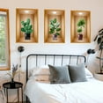 thumbnail image 5 of 3 Pack 3D Green Plants Wall Decals, 3D Green Pot Plant Succulent Wall Stickers for Sofa Background Bedroom Living Room Kitchen, 5 of 5