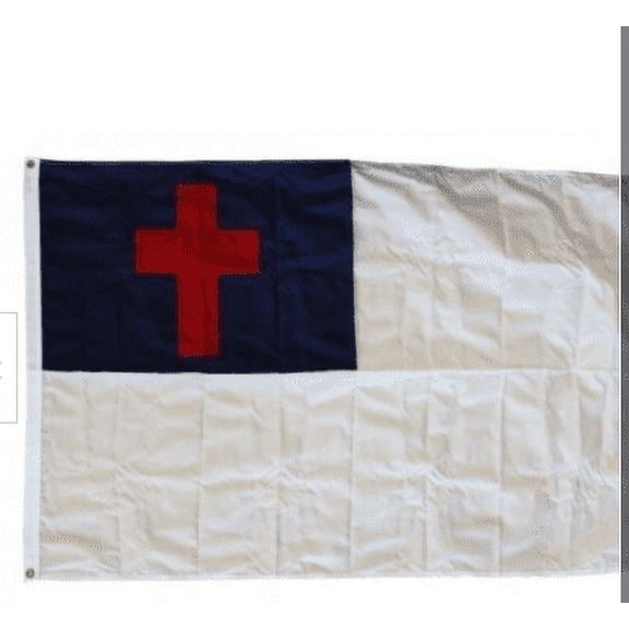 4x6 Embroidered Sewn Christian Cross Nylon 300D Flag 4'x6' Banner grommets