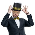 thumbnail image 2 of Windy City Novelties Black & Gold Happy New Year’s Plastic Top Hat – 2026 New Year’s Eve Party Hat for Adults, Celebrations & Countdown Events, 2 of 4