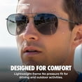 thumbnail image 7 of Grinderpunch Women’s Square Aviator Sunglasses Polarized UV400 Gradient Lens Lightweight Fashion Driving Outdoor - Gunmetal / Gunmetal Gradient, 7 of 7