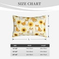 thumbnail image 6 of EasygdpShiba Inu Dog And Sunflower Polyester Fiber Double-Sided Pillowcase,Super Soft,Comfortable And Luxurious Pillowcase,Not Easy To Break Or Deform- 14"X20", 6 of 9