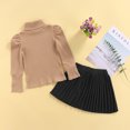 thumbnail image 3 of Douhoow Toddler Girl 2Pcs Autumn Clothes,Turtleneck Sweater Pleated Skirt 1-6T, 3 of 9